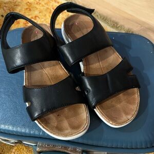 Clarks Black Slingback Sandals